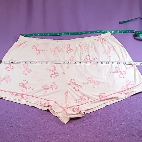 0733. NWTs ~ Bobbie Brooks Sleepwear ~ So Comfy ~ Slumber Party ~ Pink Bows - Picture 3 of 7